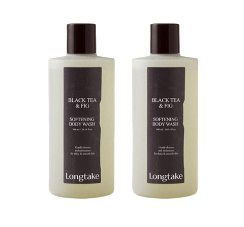 2 x LONGTAKE Black Tea & Fig Softening Body Wash 300ml from Korea by Longtake