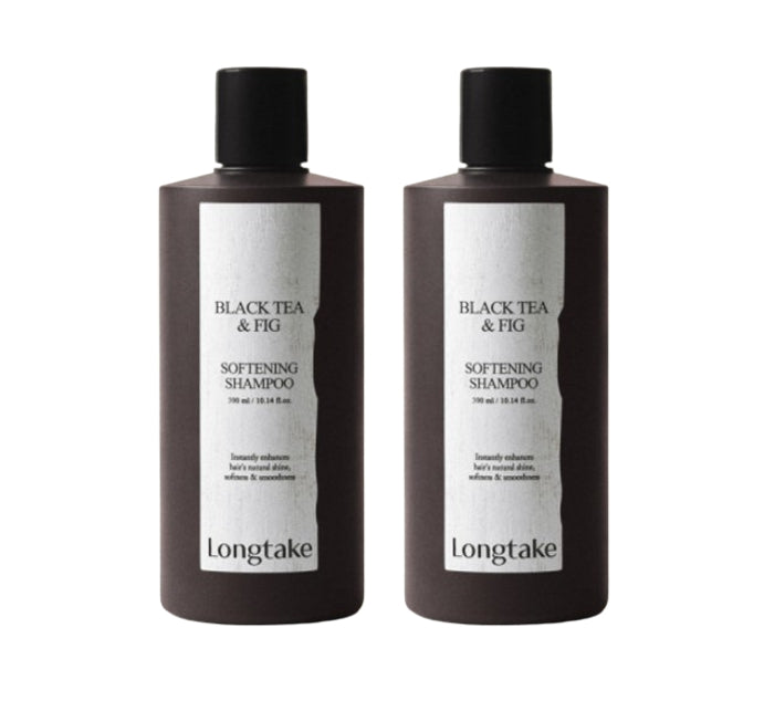 2 x LONGTAKE Black Tea & Fig Softening Shampoo 300ml from Korea by Longtake