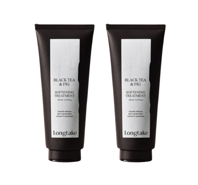 2 x LONGTAKE Black Tea & Fig Softening Treatment 200ml from Korea by Longtake