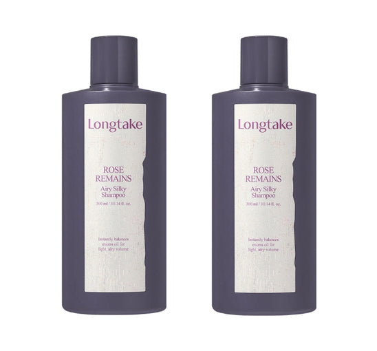 2 x LONGTAKE Rose Remains Airy Sillky Shampoo 300ml from Korea