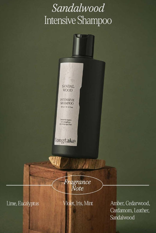 LONGTAKE Sandalwood Intensive Shampoo 300ml + Treatment 200ml + Hair Oil 40ml from Korea by Longtake