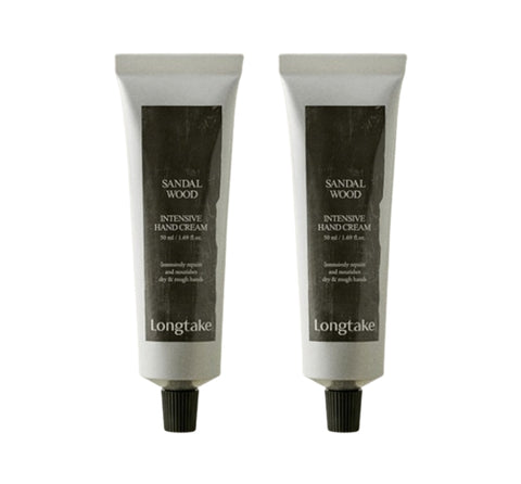 2 x LONGTAKE Sandalwood Intensive Hand Cream 50ml from Korea by Longtake