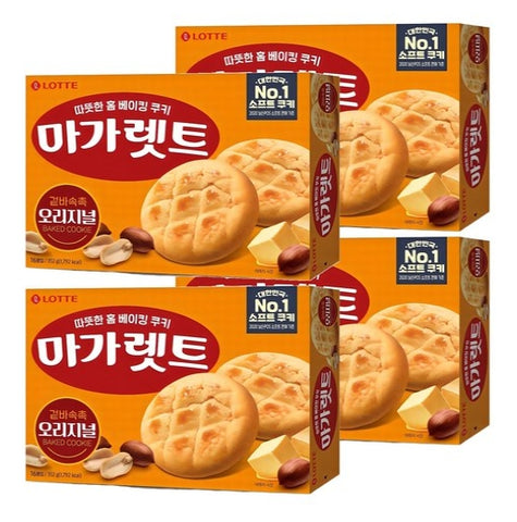 4 x Lotte Margaret Original Soft Cookies 352g from Korea