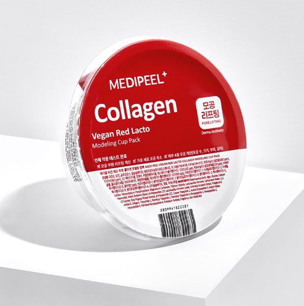 4 X MEDI-PEEL Collagen Vegan Red Lacto Modeling Cup Pack 28g (1 serving) from Korea by MEDI-PEEL
