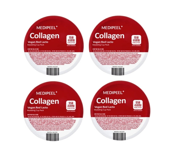 4 X MEDI-PEEL Collagen Vegan Red Lacto Modeling Cup Pack 28g (1 serving) from Korea by MEDI-PEEL