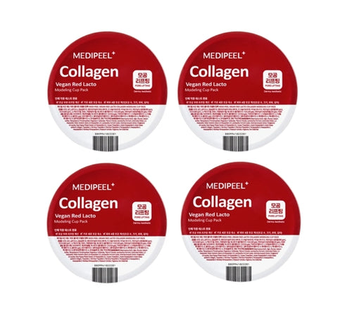 4 X MEDI-PEEL Collagen Vegan Red Lacto Modeling Cup Pack 28g (1 serving) from Korea by MEDI-PEEL