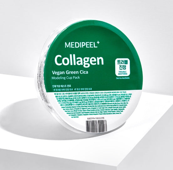 4 X MEDI-PEEL Collagen Vegan Green Cica Modeling Cup Pack 28g (1 serving) from Korea by MEDI-PEEL