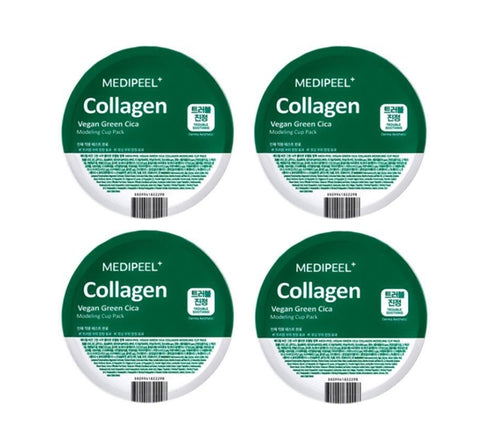 4 X MEDI-PEEL Collagen Vegan Green Cica Modeling Cup Pack 28g (1 serving) from Korea by MEDI-PEEL