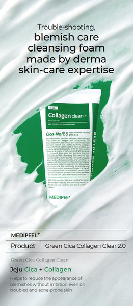 MEDI-PEEL Green Cica Collagen Clear Gel Cleanser 2.0 300ml from Korea by MEDI-PEEL