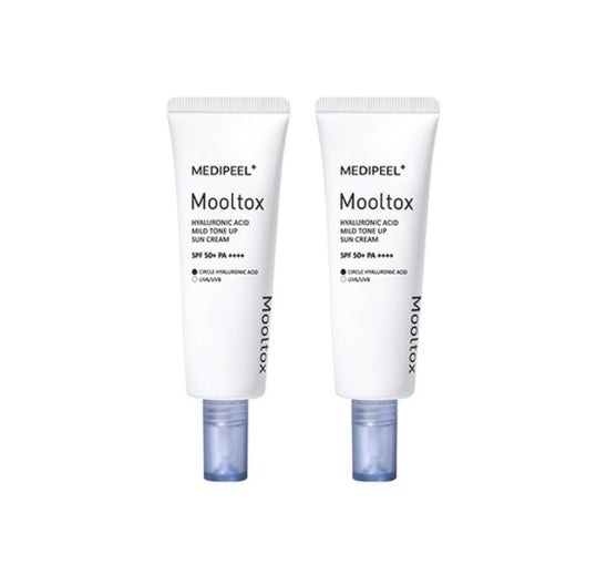 2 X MEDI-PEEL Hyaluronic Acid Mooltox Mild Tone Up Sun Cream SPF 50+ PA++++ 50g from Korea by MEDI-PEEL