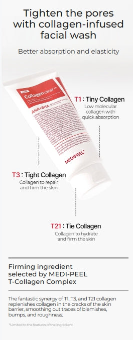 2 X MEDI-PEEL Red Lacto Collagen Clear Foam Cleanser 2.0 300ml from Korea by MEDI-PEEL