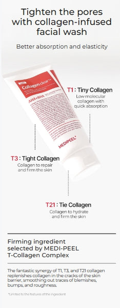 2 X MEDI-PEEL Red Lacto Collagen Clear Foam Cleanser 2.0 300ml from Korea by MEDI-PEEL