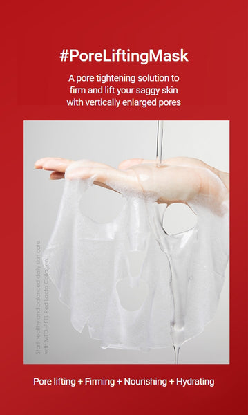 MEDI-PEEL Red Lacto Collagen Pore Lifting Mask Sheet 10sheets from Korea by MEDI-PEEL