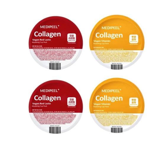 MEDI-PEEL Collagen Vegan Red Lacto Modeling Cup Pack 28g, 2ea +Vitamin Cica Modeling Cup Pack 28g, 2ea from Korea by MEDI-PEEL