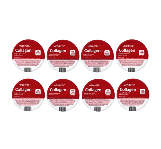 8 X MEDI-PEEL Collagen Vegan Red Lacto Modeling Cup Pack 28g (1 serving) from Korea by MEDI-PEEL