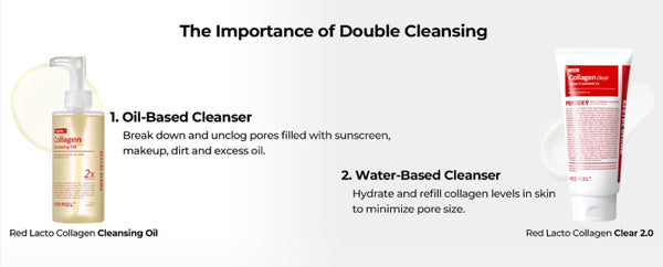 MEDIPEEL Red Lacto Collagen Cleansing Oil 2.0 155ml + Foam Cleanser 300ml from Korea by MEDI-PEEL