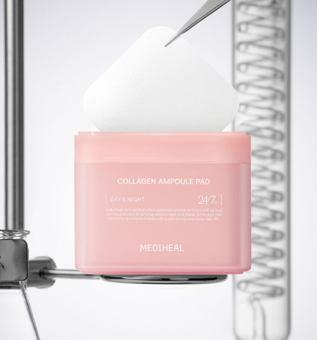 MEDIHEAL Collagen Ampoule Pad 100 Pads + Refill 100 Pads from Korea