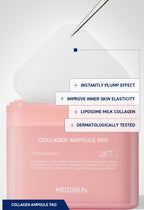 MEDIHEAL Collagen Ampoule Pad 100 Pads + Refill 100 Pads from Korea