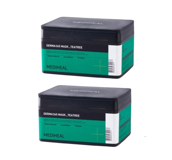 2 x MEDIHEAL Derma 365 Mask Teatree 30 Masks from Korea