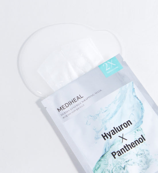 20 x MEDIHEAL Derma Synergy Wrapping Mask - Moisture (Hyaluron x Panthenol) from Korea