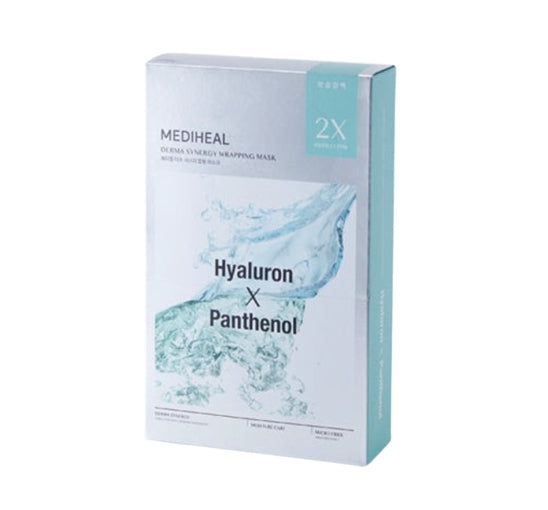 10 x MEDIHEAL Derma Synergy Wrapping Mask - Moisture (Hyaluron x Panthenol) from Korea