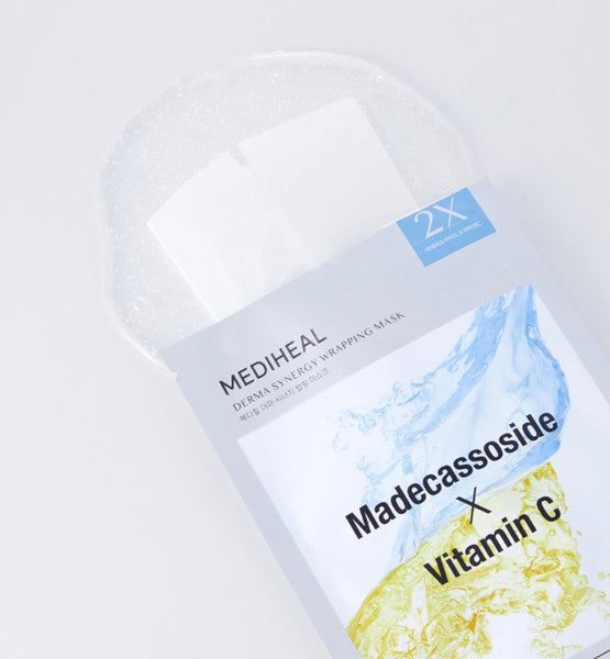 20 x MEDIHEAL Derma Synergy Wrapping Mask - Toning (Madecassoside x Vitamin C) from Korea
