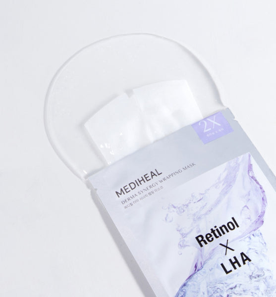 10 x MEDIHEAL Derma Synergy Wrapping Mask - Pore (Retinol x LHA) from Korea
