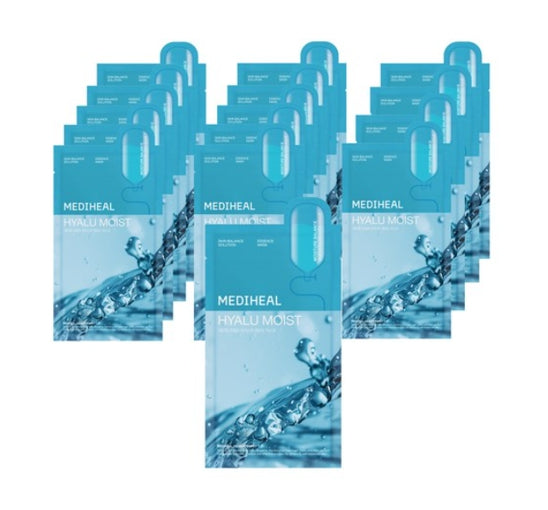 15 x MEDIHEAL Hyalu Moist Essence Mask 20ml from Korea