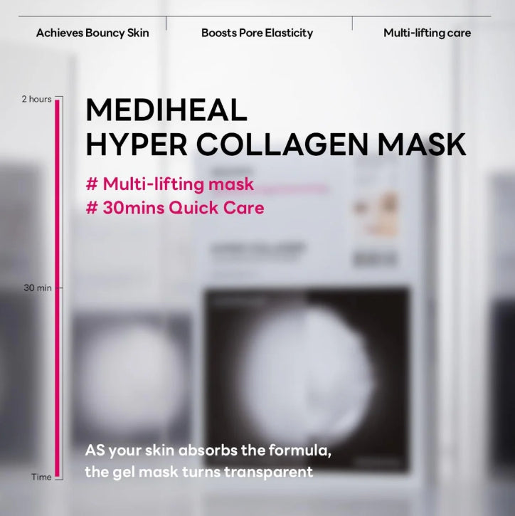 4 x MEDIHEAL Hyper Collagen Mask from Korea