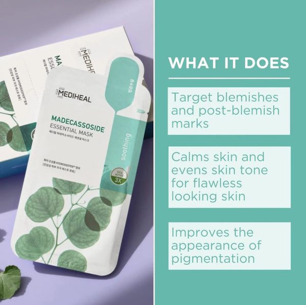 10 x MEDIHEAL Madecassoside Essential Mask from Korea