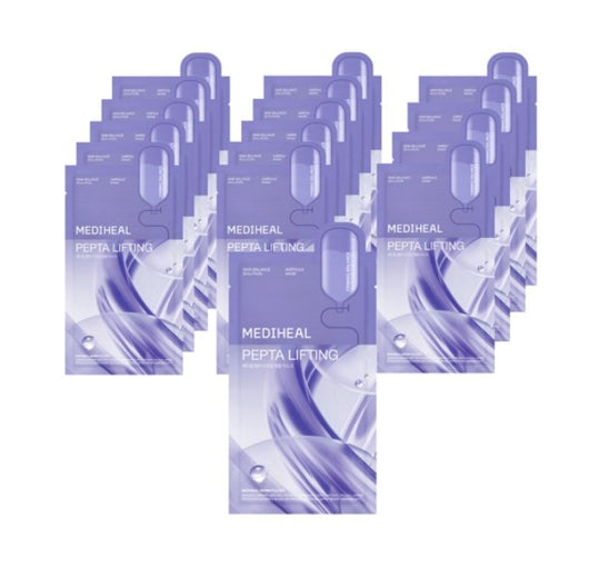 15 x MEDIHEAL Pepta Lifting Ampoule Mask 20ml from Korea