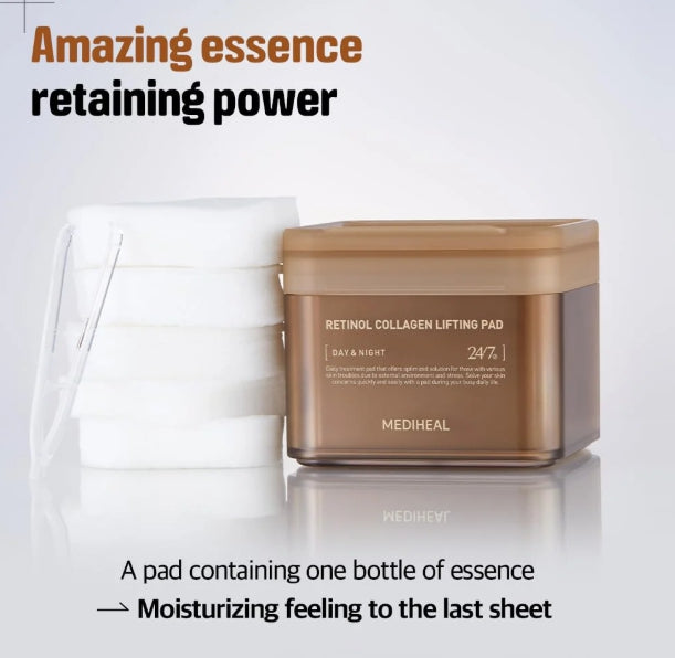 2 x MEDIHEAL Retinol Collagen Lifting Pad 100 Pads from Korea