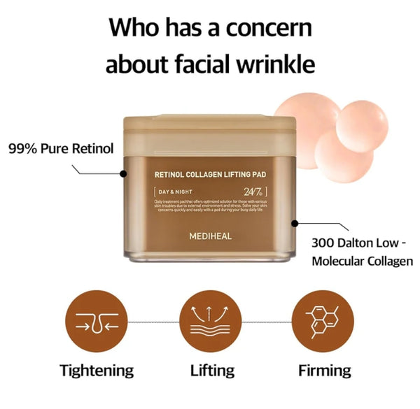 כרית לחות מרגיעה גזר MEDIHEAL 250 מ"ל (60 רפידות)