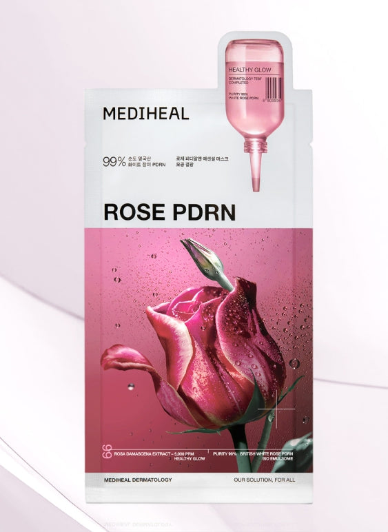 10 x MEDIHEAL Rose PDRN Essential Mask Healthy Glow from Korea