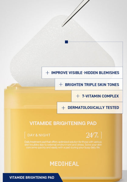 MEDIHEAL Vitamide Brightening Pad 100 Pads + Refill 100 Pads from Korea