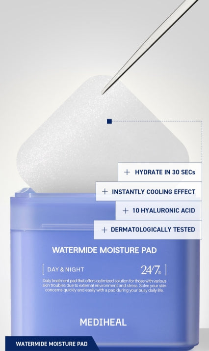 2 x MEDIHEAL Watermide Moisture Pad 100 Pads from Korea