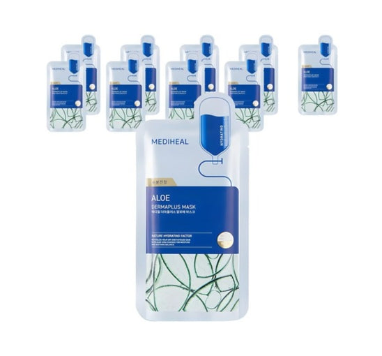 10 x MEDIHEAL Dermaplus Aloe Mask from Korea
