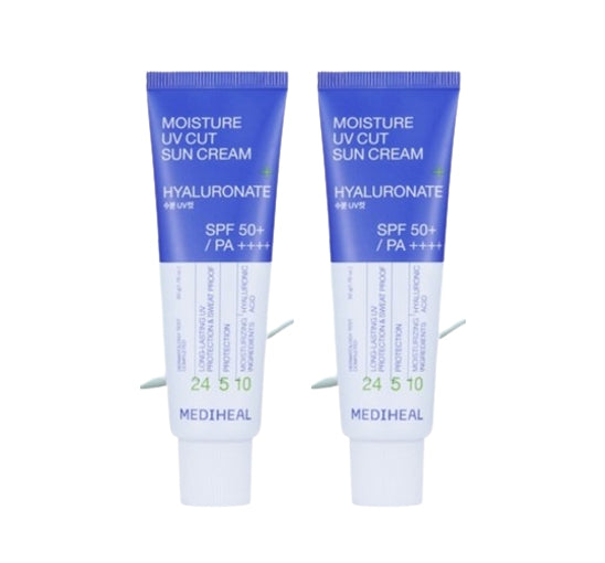 2 x MEDIHEAL Moisture UV Cut Sun Cream 50g SPF50+ PA++++ from Korea
