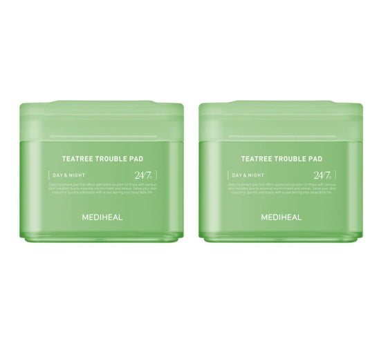2 x MEDIHEAL Teatree Trouble Pad 100 Pads from Korea
