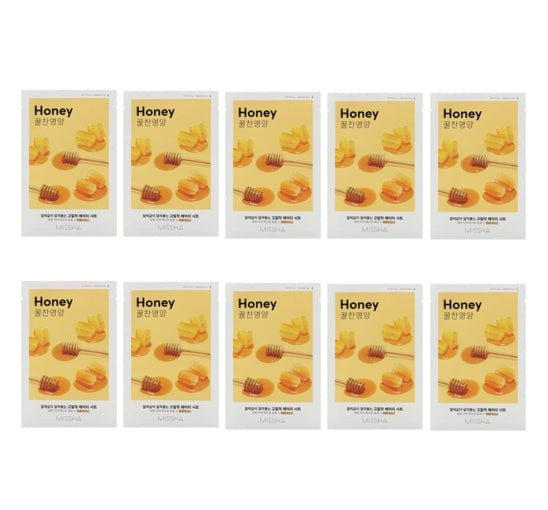 20 x MISSHA Airy Fit Sheet Mask Honey - Hydrating & Nourishing K‑Beauty Mask from Korea