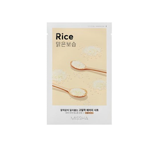 20 x MISSHA Airy Fit Sheet Mask Rice - Brightening & Hydrating K‑Beauty Mask from Korea