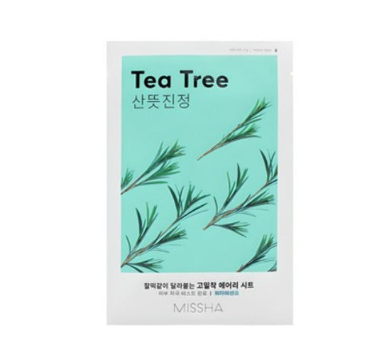 20 x MISSHA Airy Fit Sheet Mask Tea Tree - Soothing Hydrating Korean Sheet Mask from Korea