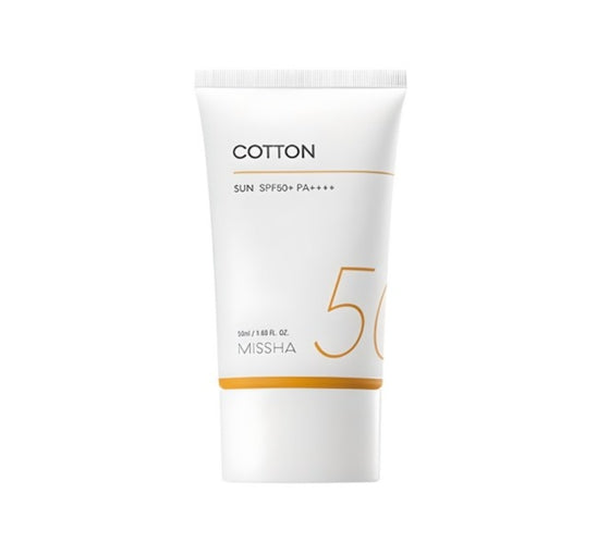 MISSHA All Around Safe Block Cotton Sun Cream 50ml SPF50+ PA++++, Mineral Sunscreen from Korea