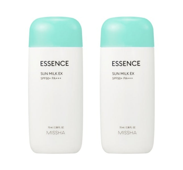 2 x MISSHA All Around Safe Block Essence Sun Milk EX 70ml, SPF50+ PA+++ from Korea by MISSHA