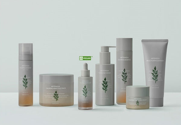 MISSHA Artemisia Calming Ampoule Pads 225ml(50 Pads) - Fermented Soothing Pads from Korea