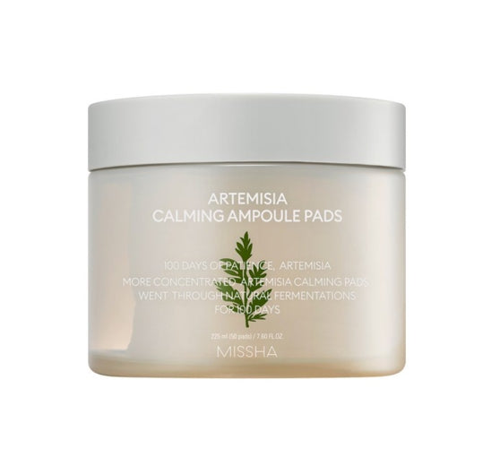 MISSHA Artemisia Calming Ampoule Pads 225ml(50 Pads) - Fermented Soothing Pads from Korea