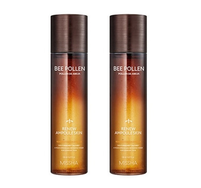 2 x MISSHA Bee Pollen Renew Ampoule Skin 150ml from Korea by MISSHA