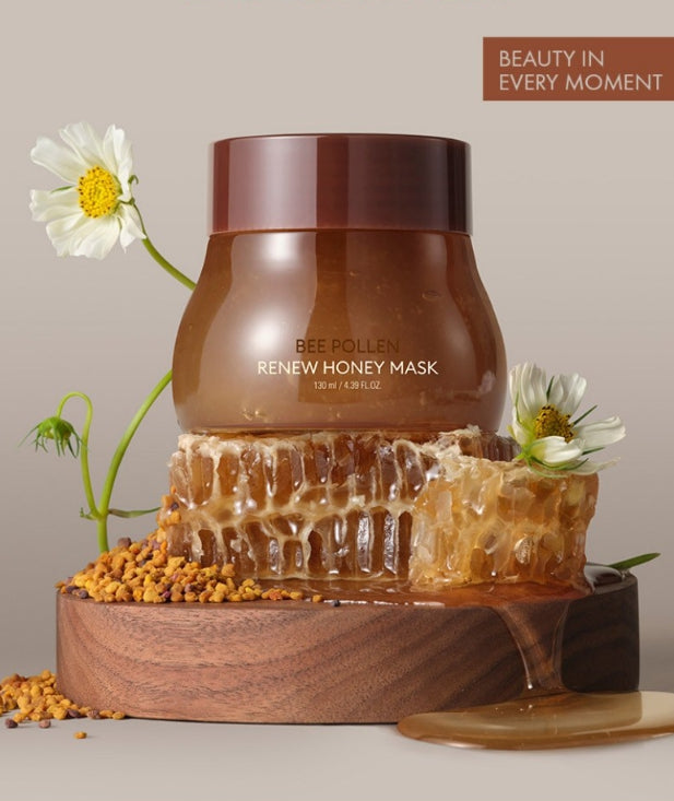 MISSHA Bee Pollen Renew Honey Mask 130ml - Exfoliate & Hydrate Glow Mask from Korea