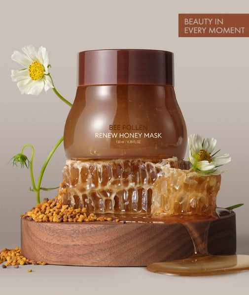 2 x MISSHA Bee Pollen Renew Honey Mask 130ml - Exfoliate & Hydrate Glow Mask from Korea