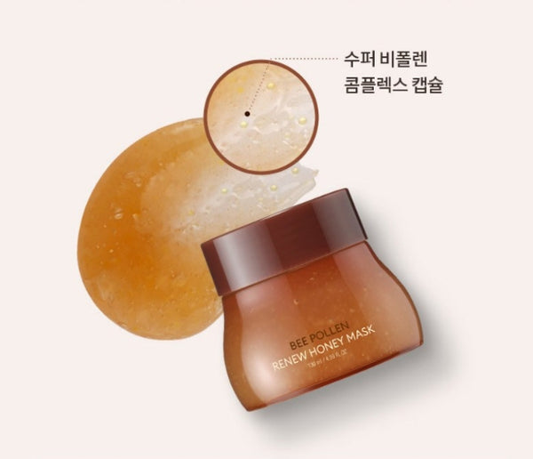 2 x MISSHA Bee Pollen Renew Honey Mask 130ml - Exfoliate & Hydrate Glow Mask from Korea